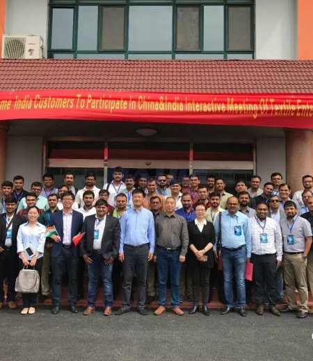 中印紡織交流（一） 牛了！30余家印度紡企中國考察，海佳把展會開到工廠里！